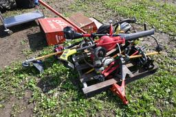 Large Group of Weed Wackers, Trailer Mover, Jack And Jack Stand