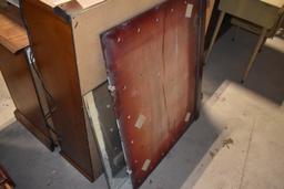 Dark Wood 7 Drawer Dresser with Detached Mirror