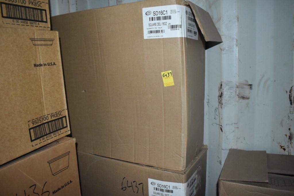 3 Boxes of D&W Finepack Square Deli 16oz Containers