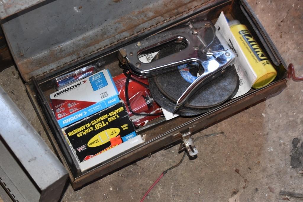 3 Gray Metal Carry Gray Tool Boxes with Contents