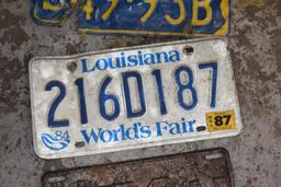 5 Vintage License Plates