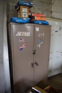 Bifold Metal Cabinet with Contents