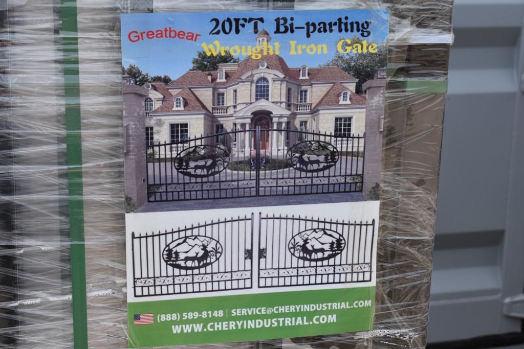 Greatbear 20' Deer Scene Bi Parting Entrance Gates