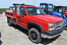 2003 Chevrolet Silverado 3500 Dump Truck With Snow Plow