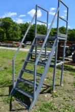 Galvanized 7 Step Cat Walk Staircase