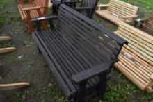 Amish Made 62" Stained Glider Bench