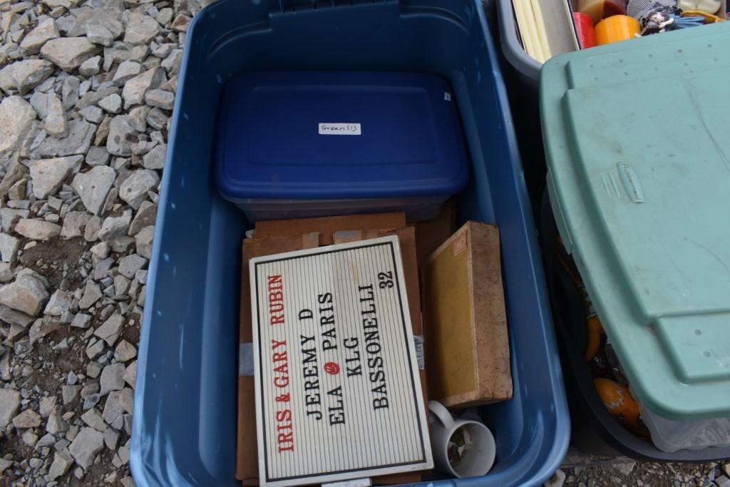 Pallet with Totes of Misc Items