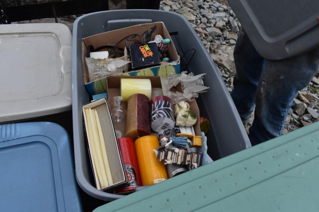 Pallet with Totes of Misc Items