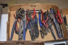 Flat of Misc Pliers and Cutters