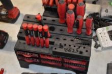 Screwdrivers and Bits in Organizer