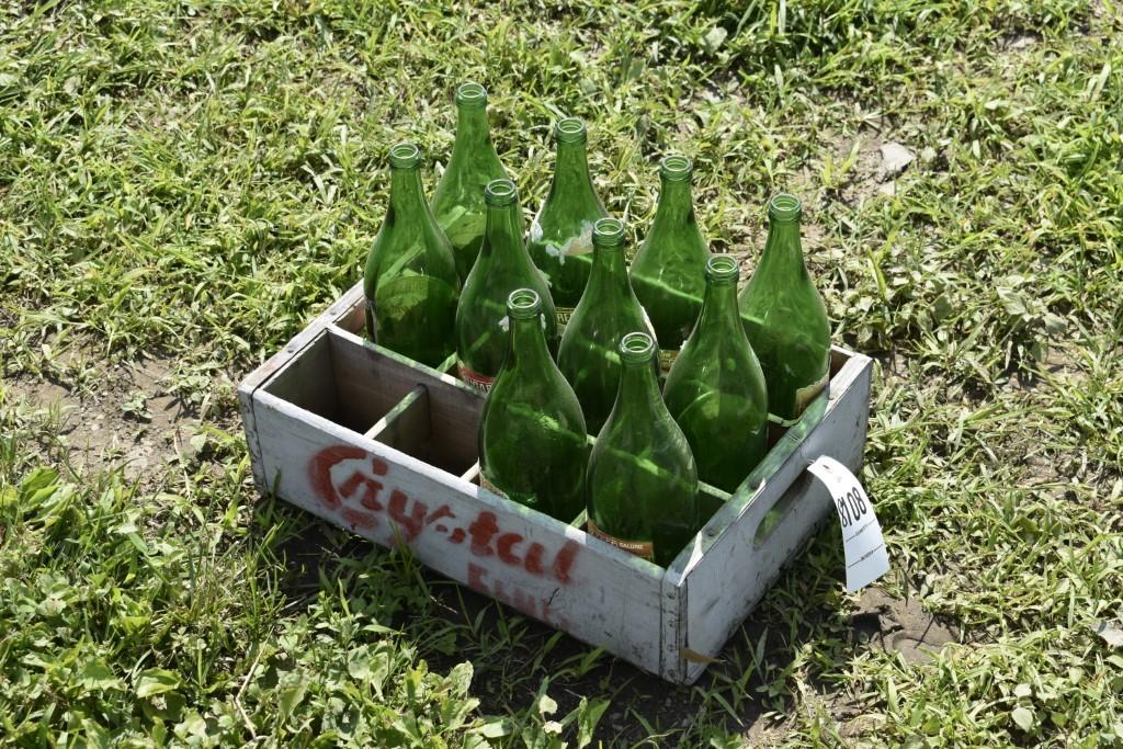 Crystal Soda Crate with Bottles