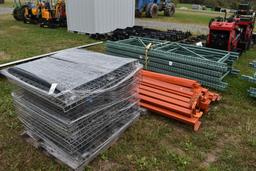 7 Sections of 10' x 42" Pallet Racking with 24 8' Cross Members