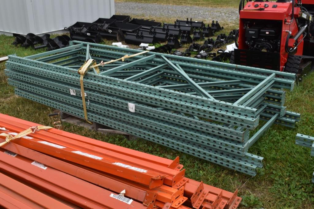 7 Sections of 10' x 42" Pallet Racking with 24 8' Cross Members