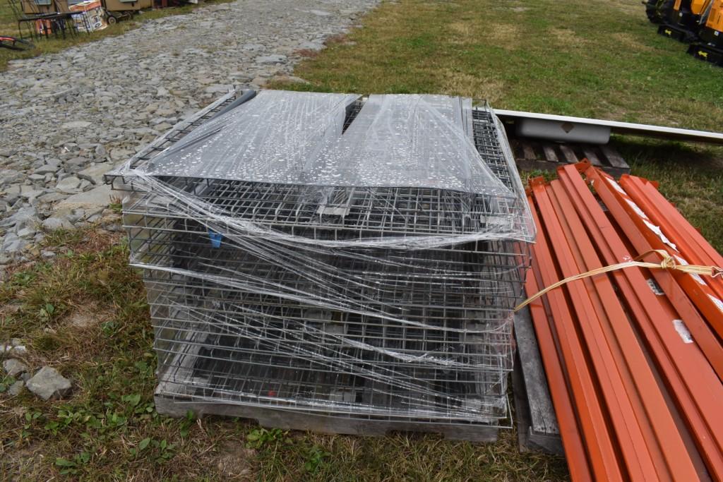 7 Sections of 10' x 42" Pallet Racking with 24 8' Cross Members