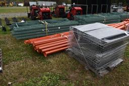7 Sections of 10' x 42" Pallet Racking with 24 8' Cross Members