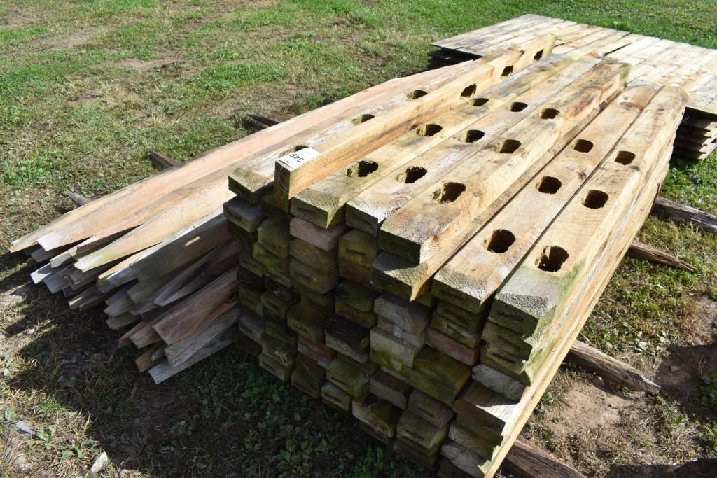74 Post and Cross Beam Fence Set