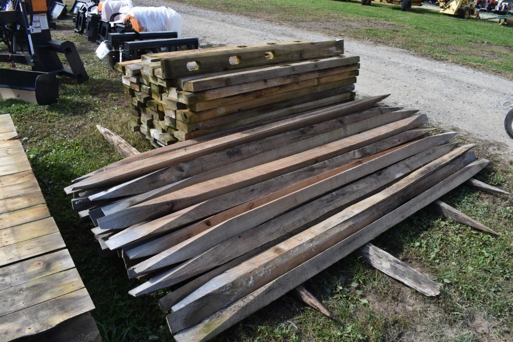 74 Post and Cross Beam Fence Set