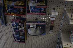 Group of Mirrors and Fire Extinguisher Holders