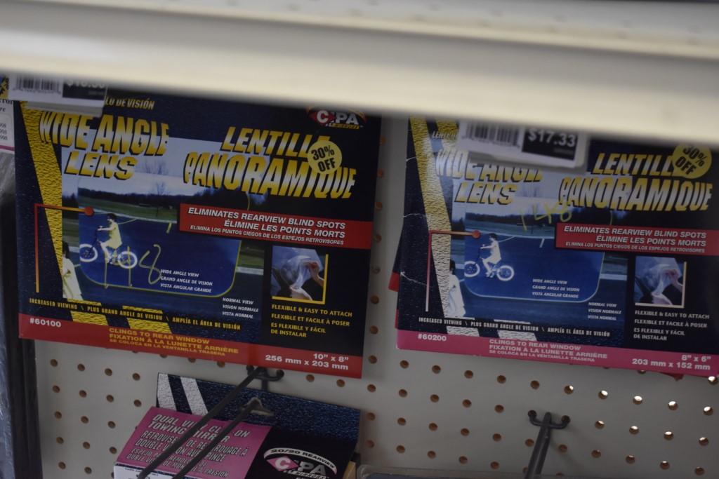 Group of Mirrors and Fire Extinguisher Holders