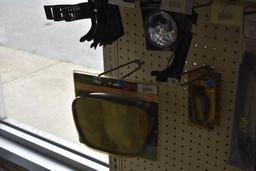 Group of Mirrors and Fire Extinguisher Holders