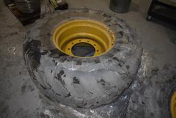 Firestone 500/70R24IND Tire on CAT 10 Lug Rim