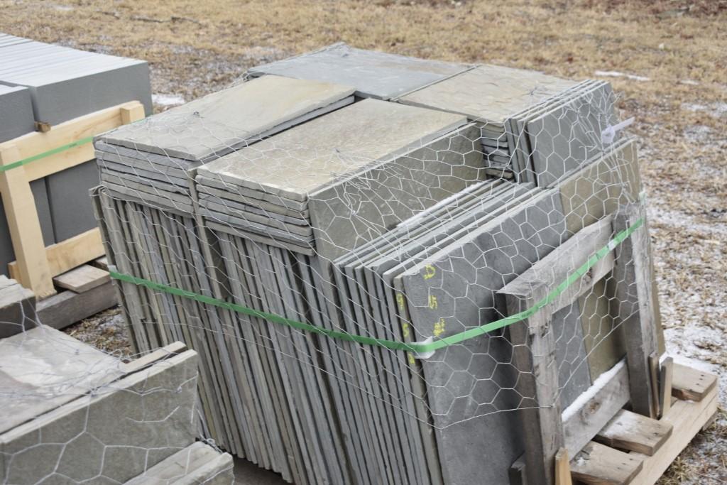 Pallet of 1" Thick Mixed Natural Bluestone Pieces