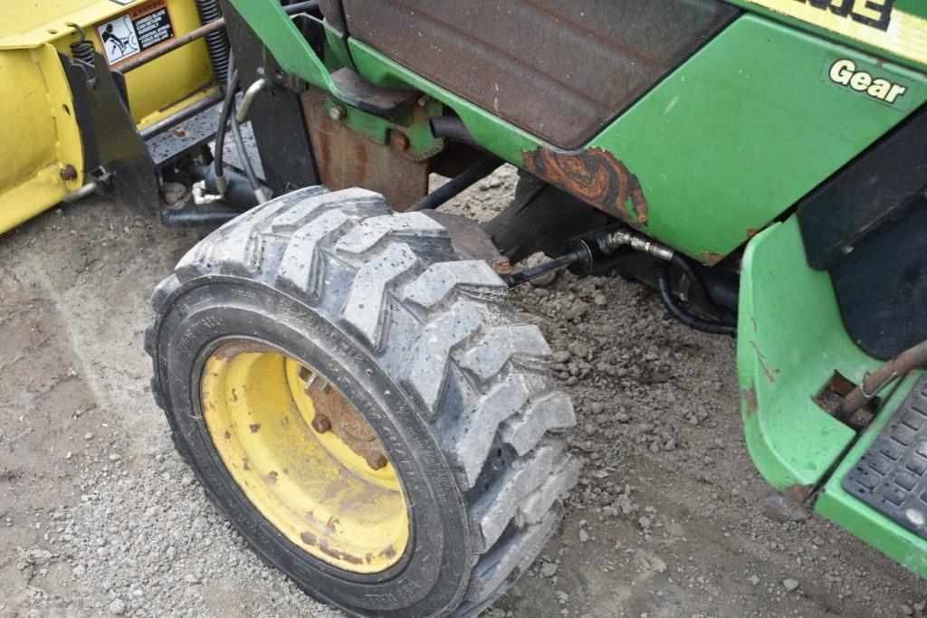 John Deere 4100 Mower Plowing Tractor