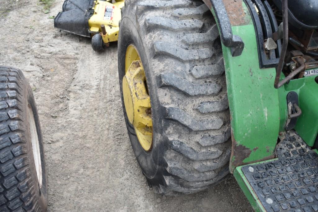 John Deere 4100 Mower Plowing Tractor