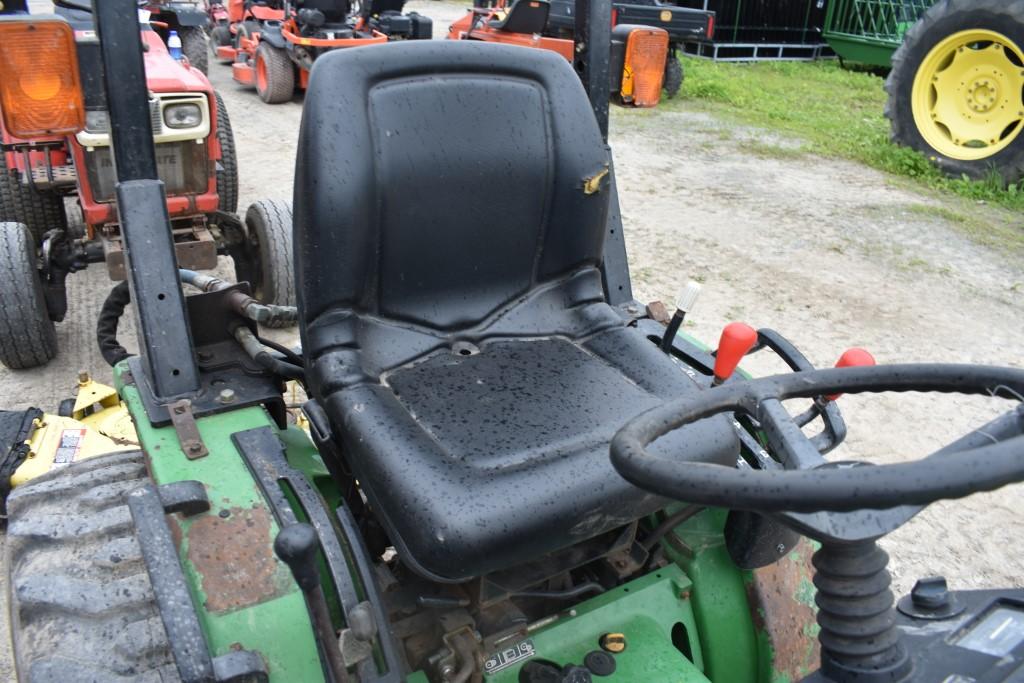 John Deere 4100 Mower Plowing Tractor