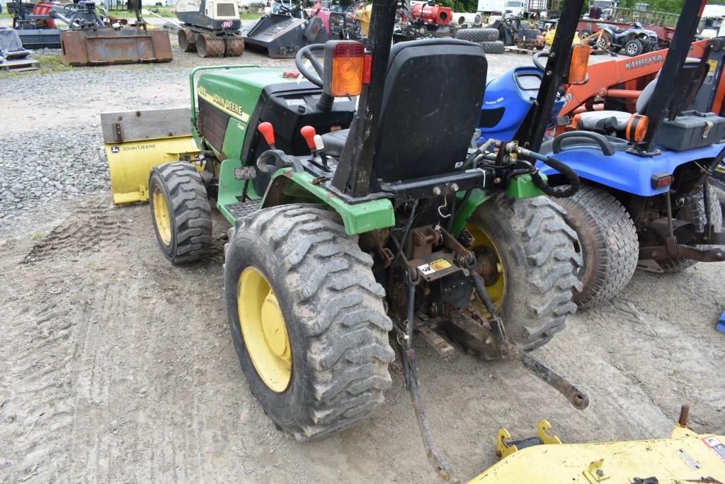 John Deere 4100 Mower Plowing Tractor