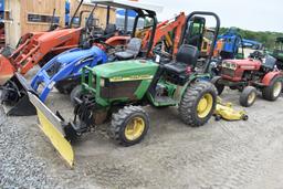 John Deere 4100 Mower Plowing Tractor