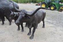 Cast Aluminum Long Horn Bull
