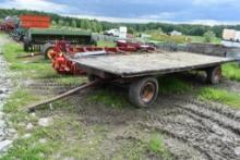 16' Flat Bed Wagon on single Axle Running Gear