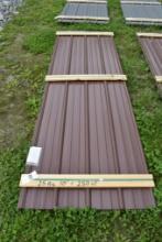 25 Pieces of 10' Brown Corrugated Metal Paneling