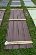 30 Pieces of 10' Brown Corrugated Metal Paneling