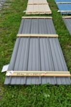 25 Pieces of 10' Charcoal Corrugated Metal Paneling
