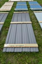 26 Pieces of 10' Charcoal Corrugated Metal Paneling
