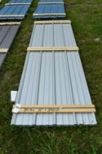 34 Pieces of 10' Silver Corrugated Metal Paneling