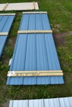 25 Pieces of 10' Slate Blue Corrugated Metal Paneling