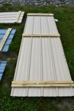 25 Pieces of 10' Tan corrugated Metal Paneling