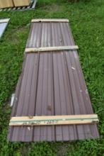 26 Pieces of Brown Corrugated Metal Paneling
