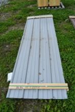 26 Pieces of 10' Pewter Gray corrugated Metal Paneling