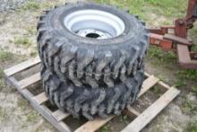 Pair of Titan 12-16.5 Tires on 6 Lug rims