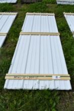 30 Pieces of 10' White Corrugated Metal Paneling