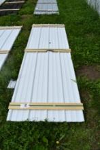 30 Pieces of 10' White Corrugated Metal Paneling