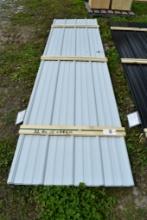 32 Pieces of 12' Liner White Corrugated Metal Paneling