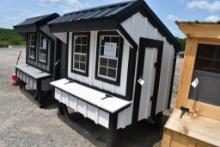 Hand Made White and Black Chicken Coup