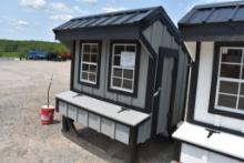 Hand Made Gray and Black Chicken Coup
