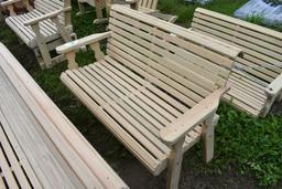 Amish Mader 4' Roll Top Park bench