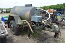 400 Gallon Tank on Military Trailer